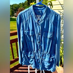 Style & co denin  parka lined